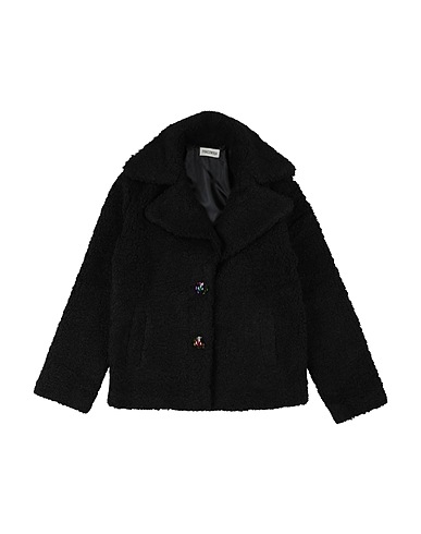 FRACOMINA MINI Teddy Coat Black 100% Polyester