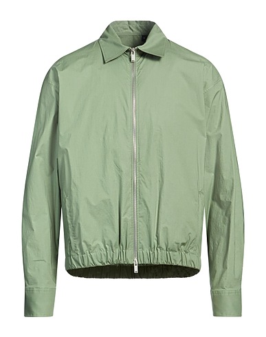 LARDINI Jacket Sage green 97% Cotton, 3% Elastane
