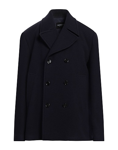 DONDUP Coat Midnight blue 75% Wool, 20% Polyamide, 5% Cashmere