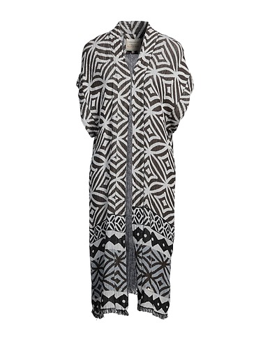 ALESSIA SANTI Full-length jacket Dark brown 75% Viscose, 25% Cotton
