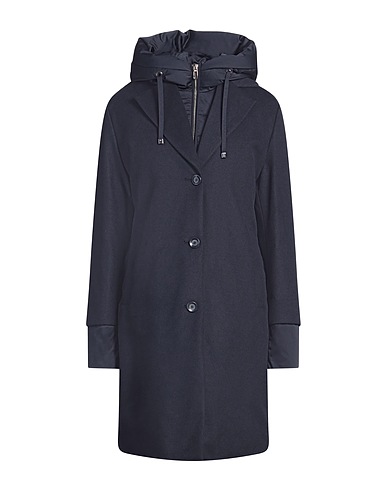 DUNO Coat Navy blue 100% Polyester, Wool, Viscose