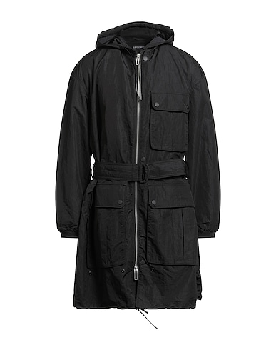 EMPORIO ARMANI Full-length jacket Black 100% Polyamide, Polyester, Elastane