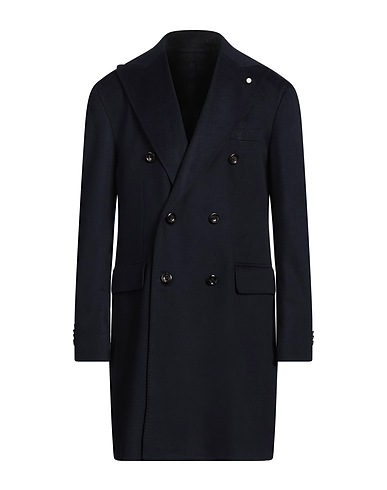 LUIGI BIANCHI Mantova Coat Navy blue 100% Cashmere