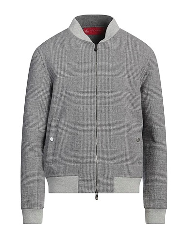 PIACENZA CASHMERE 1733 Bomber Grey 90% Virgin Wool, 10% Cashmere