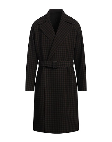HEVÒ Coat Chocolate brown 85% Wool, 15% Polyamide