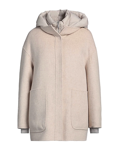 MOORER Shell jacket Light grey 90% Wool, 10% Cashmere