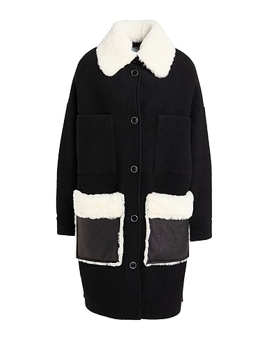 AVA ADORE Cappotto Nero 65% Lana Vergine, 35% Poliestere, Montone