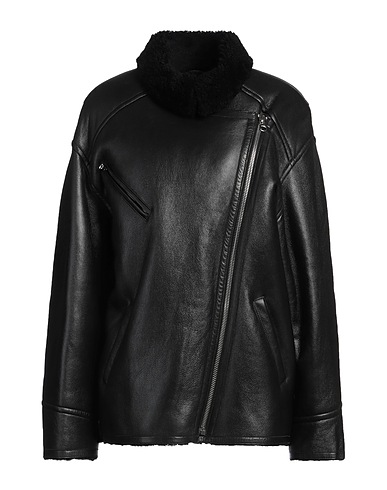 ISABEL MARANT Teddy Coat Black 100% Lambskin