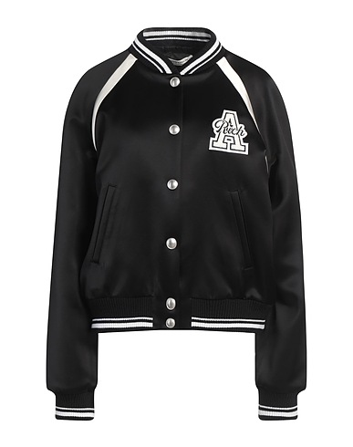 ALESSANDRA RICH Jacket Black 100% Viscose, Virgin Wool, Acrylic, Polyamide, Elastane