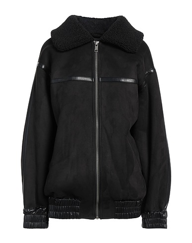 ROTATE BIRGER CHRISTENSEN Teddy Coat Black 100% Polyester