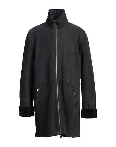 ARMA Teddy Coat Charcoal Leather