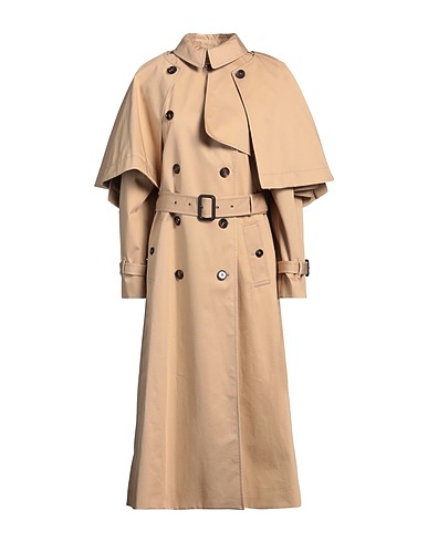 CHLOÉ Double breasted pea coat Camel 100% Cotton, Lambskin, Buffalo Horn