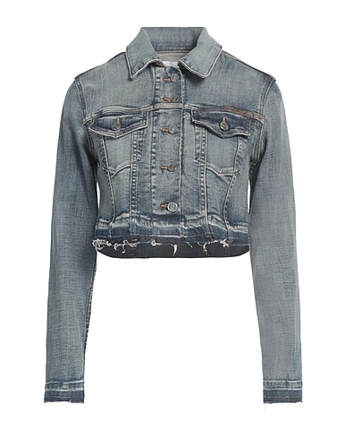 GANNI Denim jacket Blue 98% Organic cotton, 2% Elastane