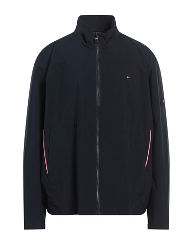 TOMMY HILFIGER Jacket Midnight blue 63% Polyester, 37% Thermoplastic polyurethane