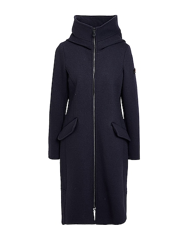 PEUTEREY Coat Midnight blue 66% Polyamide, 31% Wool, 3% Elastane