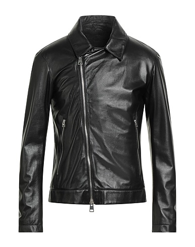 10SEI0OTTO Biker jacket Black 100% Leather