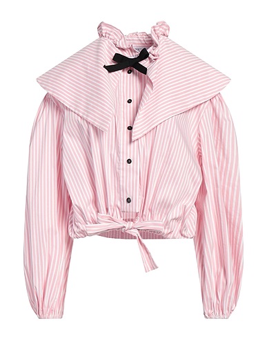 OMBRA DI FOGLIA Camicia a righe Rosa 61% Cotone, 36% Poliammide, 3% Elastan