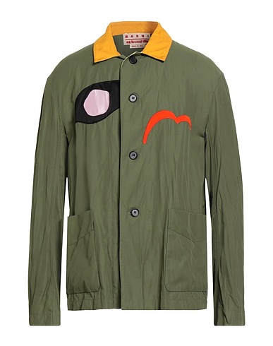 MARNI x NO VACANCY INN Jacket Military green 40% Polyamide, 36% Cotton, 24% Linen, Viscose, Polyester