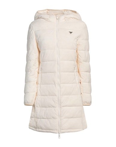 GUESS Shell jacket Off white 93% Polyester, 7% Elastane