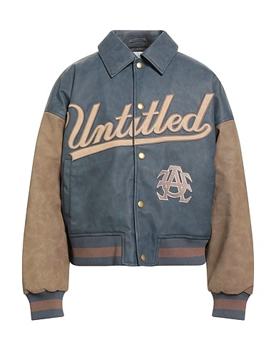 UNTITLED ARTWORKS Jacket Slate blue Leather