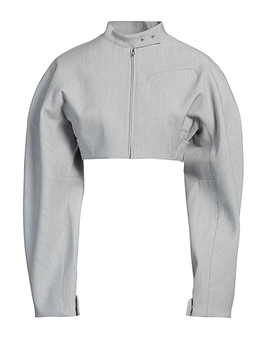 JACQUEMUS Jacket Light grey 35% Polyester, 34% Cotton, 29% Virgin Wool, 2% Elastane