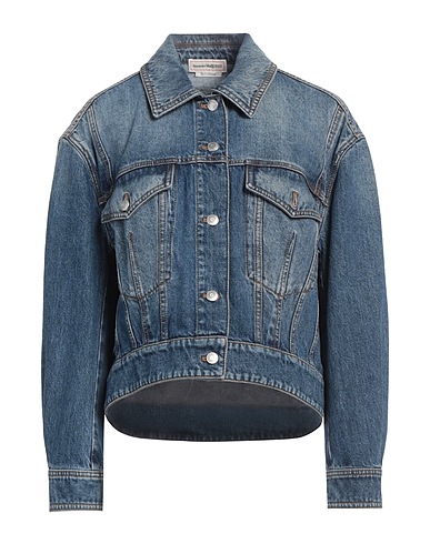 MCQUEEN Giubbotto jeans Blu 100% Cotone