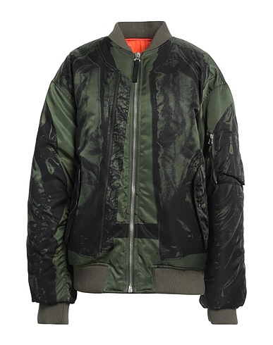 JEAN PAUL GAULTIER Bomber Military green 100% Polyamide, Acetate, Wool, Elastane