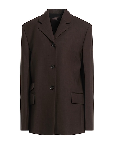 TOTEME Blazer Dark brown 53% Recycled polyester, 43% Wool, 4% Elastane