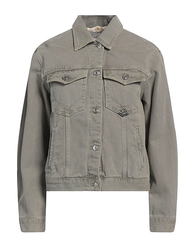 ROŸ ROGER'S Denim jacket Khaki 100% Cotton