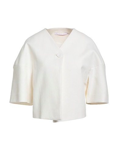 MAISON LAVINIATURRA Jacket Ivory 48% Cotton, 25% Linen, 24% Viscose, 3% Elastane