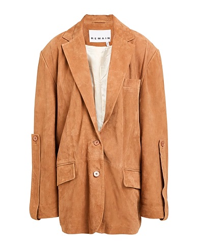 REMAIN BIRGER CHRISTENSEN Blazer Camel 100% Goat skin