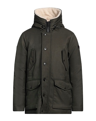 PEUTEREY Shell  jacket Military green 60% Wool, 40% Polyamide