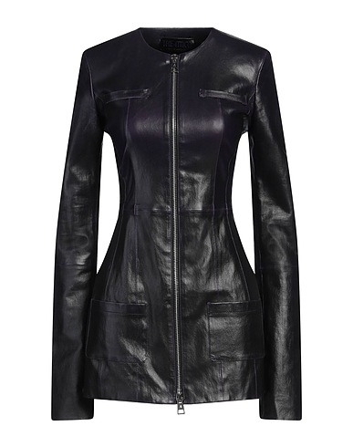 THE ATTICO Jacket Dark purple 100% Lambskin