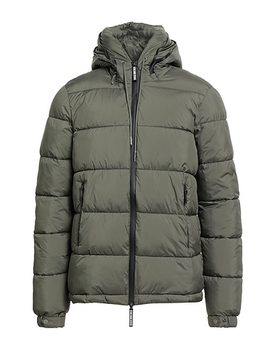 BIKKEMBERGS Shell jacket Military green 100% Polyester