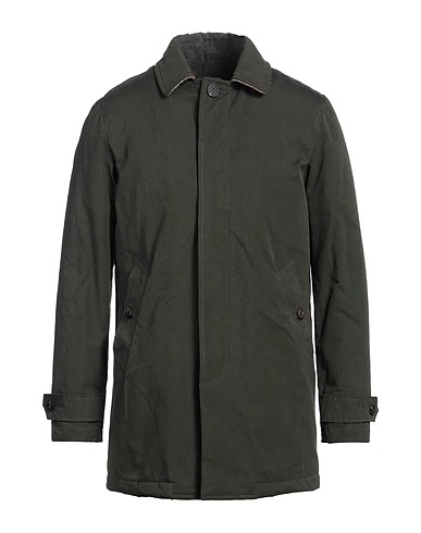 CAMPLIN Coat Dark green 45% Cotton, 39% Polyester, 16% Nylon, Virgin Wool