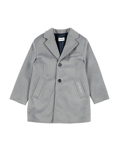 BIKKEMBERGS Coat Grey 92% Polyester, 8% Viscose