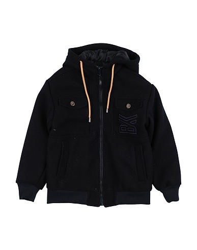 BIKKEMBERGS Coat Midnight blue 80% Polyester, 18% Viscose, 2% Elastane