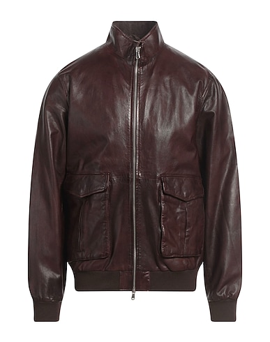 D'AMICO Bomber Dark brown 100% Leather