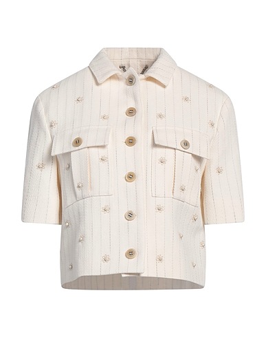 GOLDEN GOOSE Jacke Weiß 100% Baumwolle, Polyester