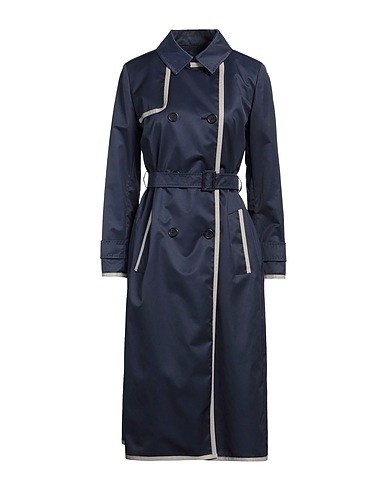 CINZIA ROCCA Lange Jacke ICONS Marineblau 54% Polyester, 46% Baumwolle