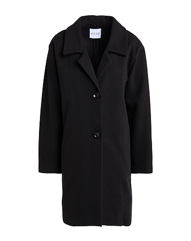 EXTE Coat Black 70% Polyester, 20% Wool, 10% Viscose