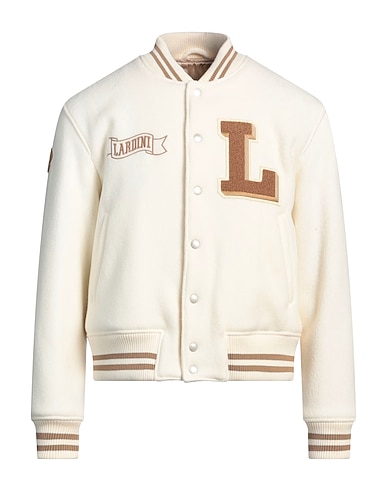 LARDINI Jacket Ivory 75% Wool, 25% Polyamide