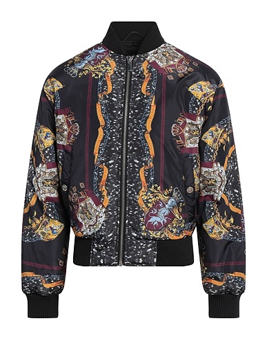 JUST CAVALLI Bomber Black 100% Polyester, Elastane