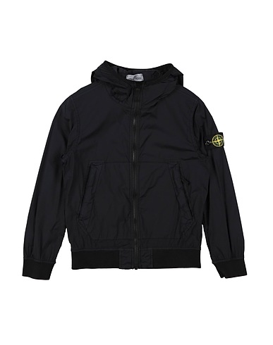 STONE ISLAND JUNIOR Jacket Black 89% Polyamide, 11% Elastane, Polyurethane resin