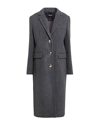 LIU •JO Coat Grey 70% Wool, 30% Polyamide
