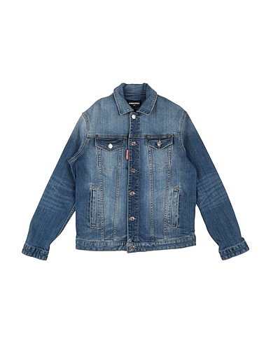 DSQUARED2 Denim jacket Blue 95% Cotton, 4% Polyester, 1% Elastane