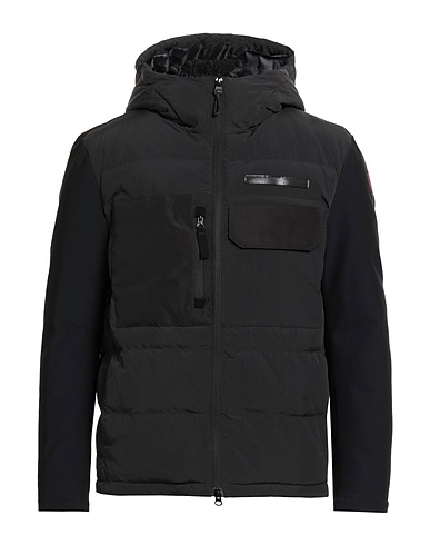 BLAUER. Shell  jacket Black 100% Polyamide, Elastane, Polyester