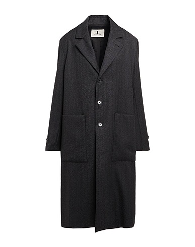 BARENA Coat Charcoal 100% Virgin Wool, Viscose, Acetate, Polyester