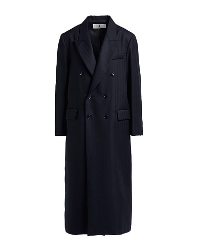 BARENA Coat Navy blue 100% Virgin Wool, Viscose, Acetate, Polyester