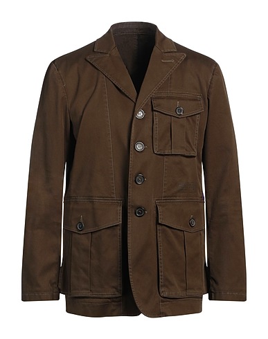 DSQUARED2 Jacket Military green 97% Cotton, 3% Elastane